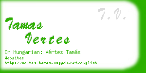 tamas vertes business card